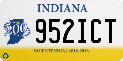 IN license plate 952ICT