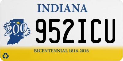 IN license plate 952ICU