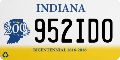 IN license plate 952IDO