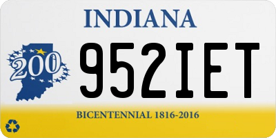 IN license plate 952IET