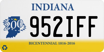 IN license plate 952IFF