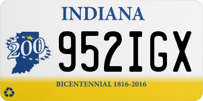 IN license plate 952IGX