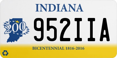 IN license plate 952IIA