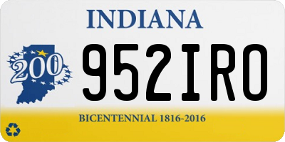 IN license plate 952IRO