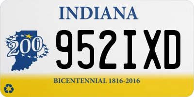 IN license plate 952IXD