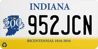 IN license plate 952JCN