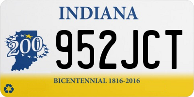 IN license plate 952JCT