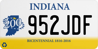IN license plate 952JDF