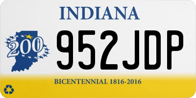 IN license plate 952JDP