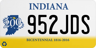 IN license plate 952JDS