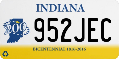 IN license plate 952JEC