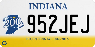 IN license plate 952JEJ
