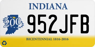 IN license plate 952JFB