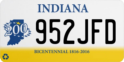 IN license plate 952JFD