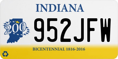 IN license plate 952JFW