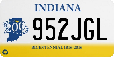IN license plate 952JGL