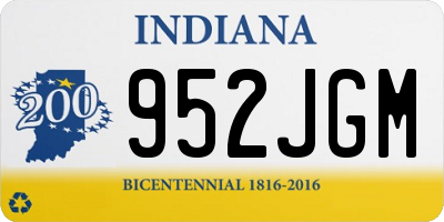 IN license plate 952JGM