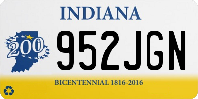 IN license plate 952JGN