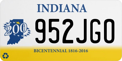 IN license plate 952JGO