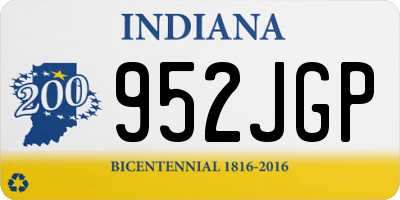 IN license plate 952JGP
