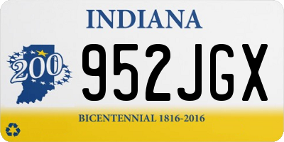 IN license plate 952JGX