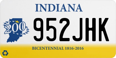 IN license plate 952JHK