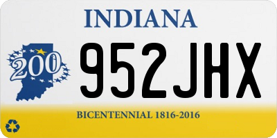 IN license plate 952JHX