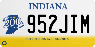 IN license plate 952JIM
