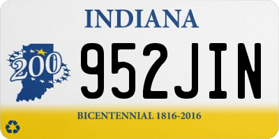 IN license plate 952JIN