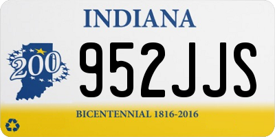 IN license plate 952JJS