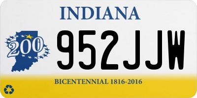 IN license plate 952JJW