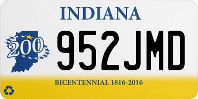 IN license plate 952JMD