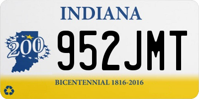 IN license plate 952JMT