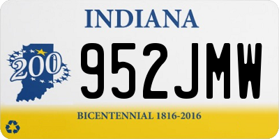 IN license plate 952JMW