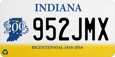 IN license plate 952JMX