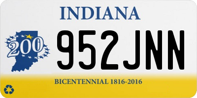 IN license plate 952JNN