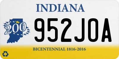 IN license plate 952JOA