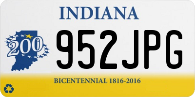 IN license plate 952JPG