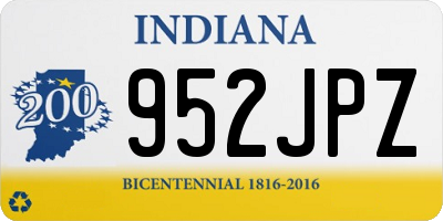 IN license plate 952JPZ