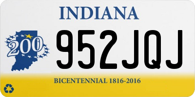 IN license plate 952JQJ
