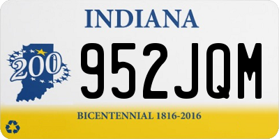 IN license plate 952JQM