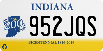 IN license plate 952JQS