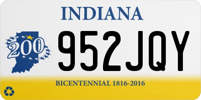 IN license plate 952JQY