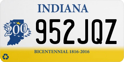 IN license plate 952JQZ
