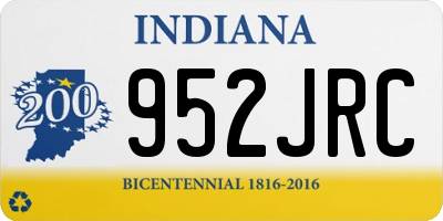 IN license plate 952JRC