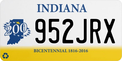 IN license plate 952JRX