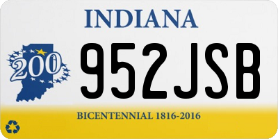 IN license plate 952JSB