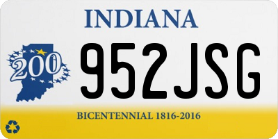 IN license plate 952JSG