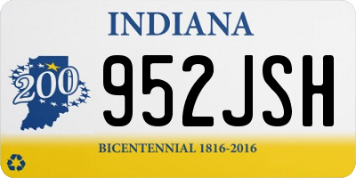 IN license plate 952JSH