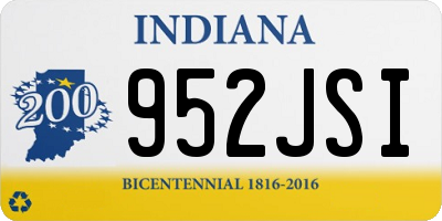 IN license plate 952JSI